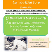 Soirée-Débat sur la motricité libre – Vendredi 12 Mai, 20h à St Etienne de Montluc