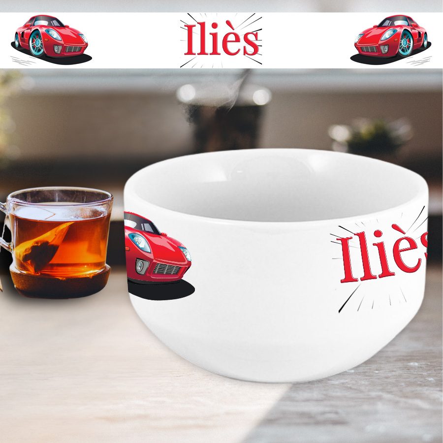 Bol enfant personnalisable prénom voiture Tendance Cadeau