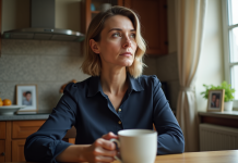 Maîtriser ses émotions à l’âge adulte : Conseils et astuces efficaces Femme en matinée dans la cuisine calme et chaleureuse