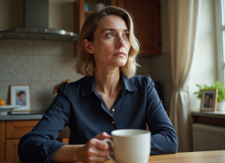 Maîtriser ses émotions à l’âge adulte : Conseils et astuces efficaces Femme en matinée dans la cuisine calme et chaleureuse