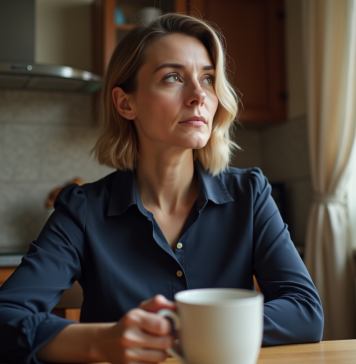 Maîtriser ses émotions à l’âge adulte : Conseils et astuces efficaces Femme en matinée dans la cuisine calme et chaleureuse